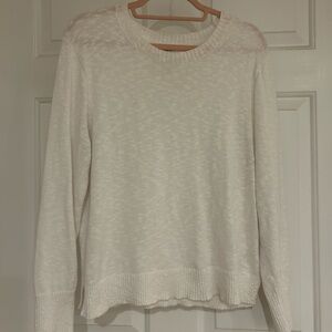 J. Crew White Beach Sweater